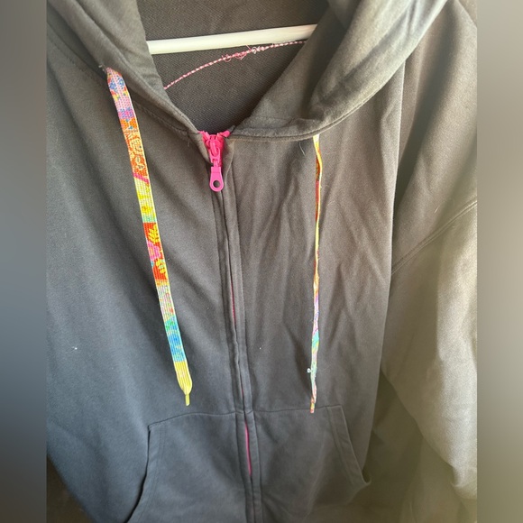 Natural Life Gray Hoodie with Colorful Peace Sign - Picture 5 of 11